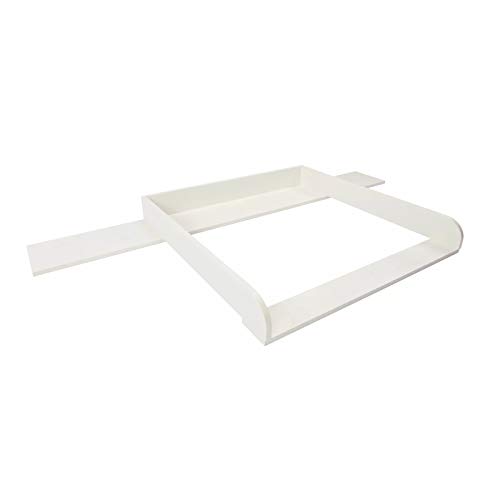 Puckdaddy fasciatoio Levi - 160x80x10 cm, fasciatoio in legno bianco, fasciatoio di alta qualità compatibile con i cassetti IKEA Hemnes, incl. materiale di fissaggio per il montaggio a parete