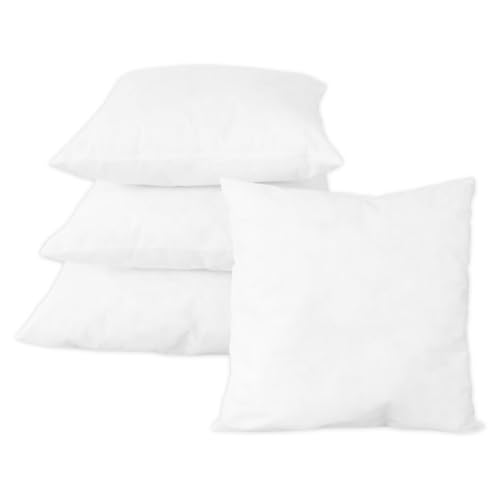 cuscini fiber Set 4 imbottiture Cuscini bianchi 40 x 40 cm morbida made in Italy divano letto