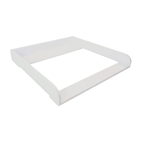 Puckdaddy fasciatoio Lasse - 80x80x10 cm, fasciatoio in legno in bianco, piano fasciatoio di alta qualità adatto alle cassettiere IKEA Hemnes, incl. materiale di montaggio per il montaggio a parete