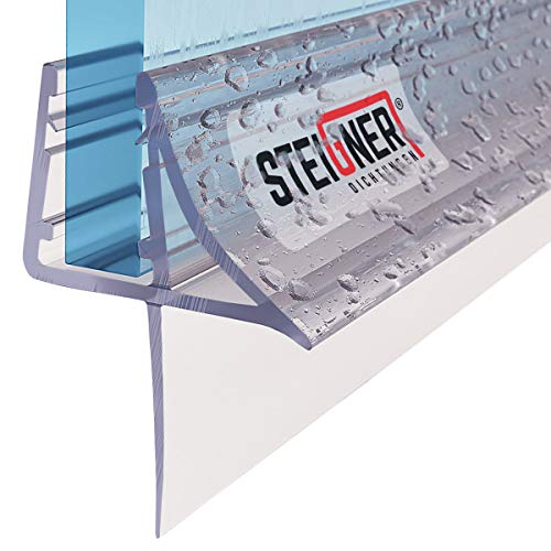STEIGNER Guarnizione doccia, 60cm, per spessore vetro 6/7/ 8 mm, guarnizione dritta in PVC, UK09
