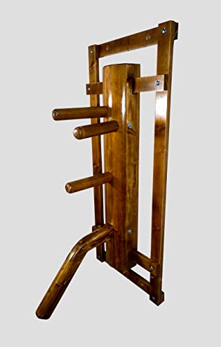 dummymaker Wooden Dummy Wing Chun with Frame with Leg (01 Walnut)