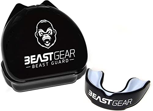 Beast Gear Paradenti Boxe - Mouthguard Professionale per Rugby, Football Americano, Kick Boxing, Muay Thai, Karate e MMA - Protezioni per Pugilato