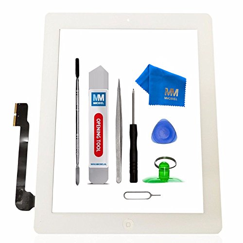 MMOBIEL Digitizer Compatibile con iPad 3 (Bianco) 9.7 Pollici 2012 Assemblaggio Schermo tattile Touchscreen Frontale incl Kit Attrezzi