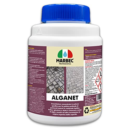 MARBEC ALGANET 800GR Detergente per la rimozione di alghe, muffe, licheni e incrostazioni biologiche su pavimenti e rivestimenti