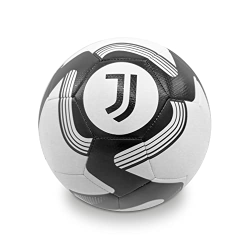 Mondo Sport Pallone da Calcio Cucito F.C. Juventus, Size 5, 410 g, Prodotto Ufficiale, Colore Bianco/Nero, 13640